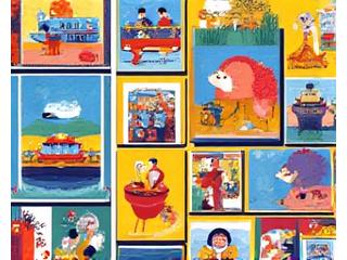 Children's digital artwork showcasing vibrant Filipino cultural elements like jeepneys, bahay kubo, or traditional patterns in a gallery format.