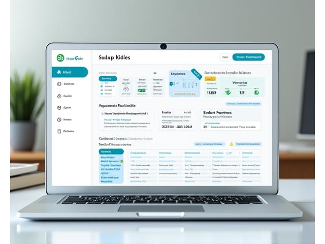Teacher's dashboard on a laptop with Sulyap Kids, showing student progress, assignment creation, and classroom management features in a clean, user-friendly interface.