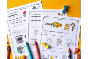 Printable activity sheets for phonics and writing practice