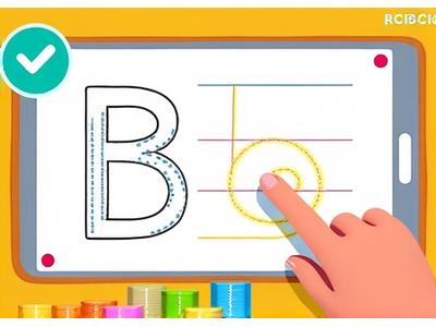 Screenshot of Sulyap Kids handwriting app, showing a child tracing Filipino letters with a stylus