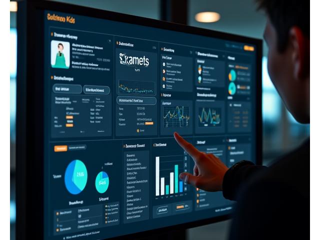 Complex dashboard displaying scalability metrics, security features, and custom branding options for an educational institution